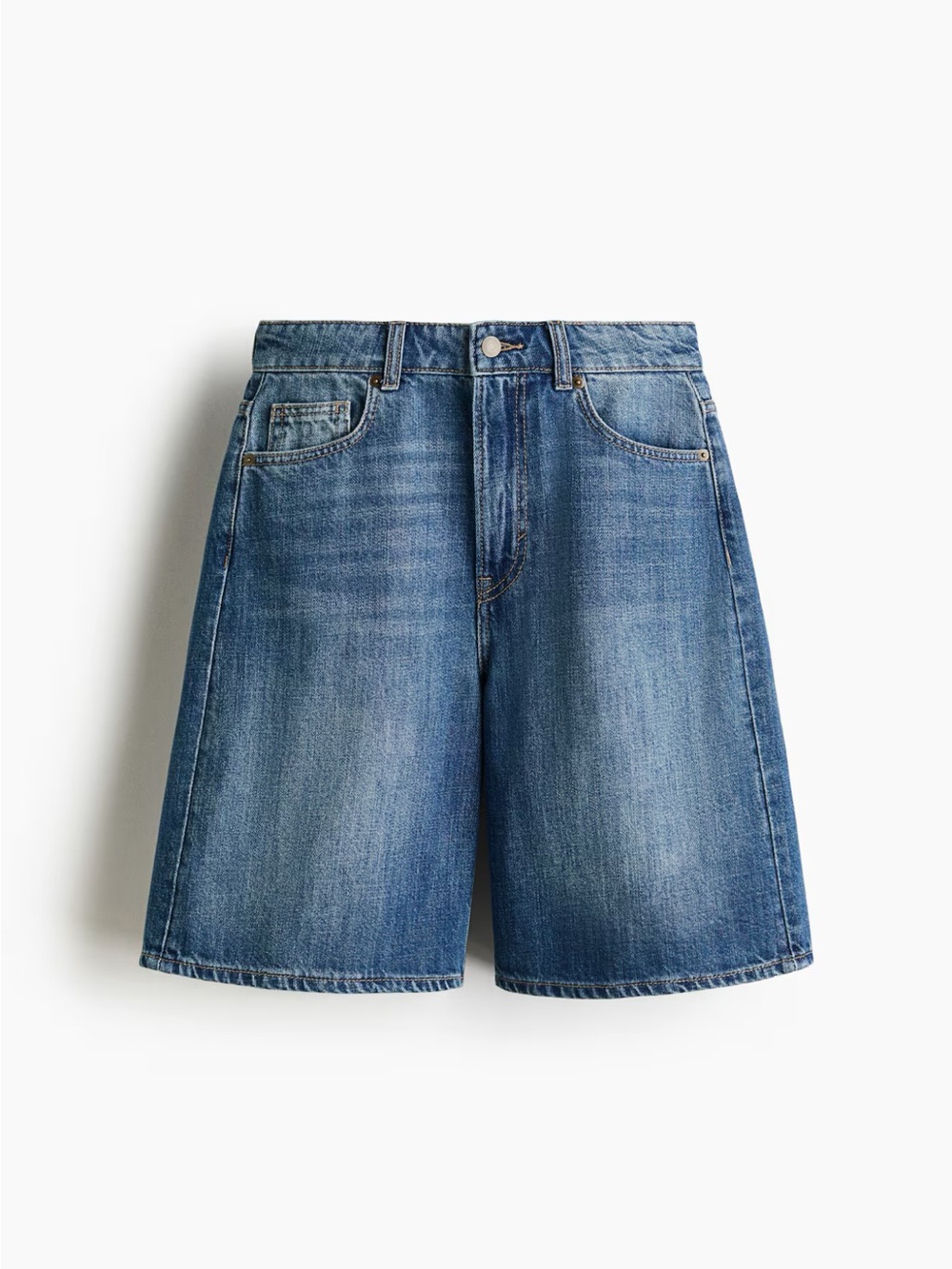 Women's Blue Denim Bermuda Shorts - Picture 3 of 4